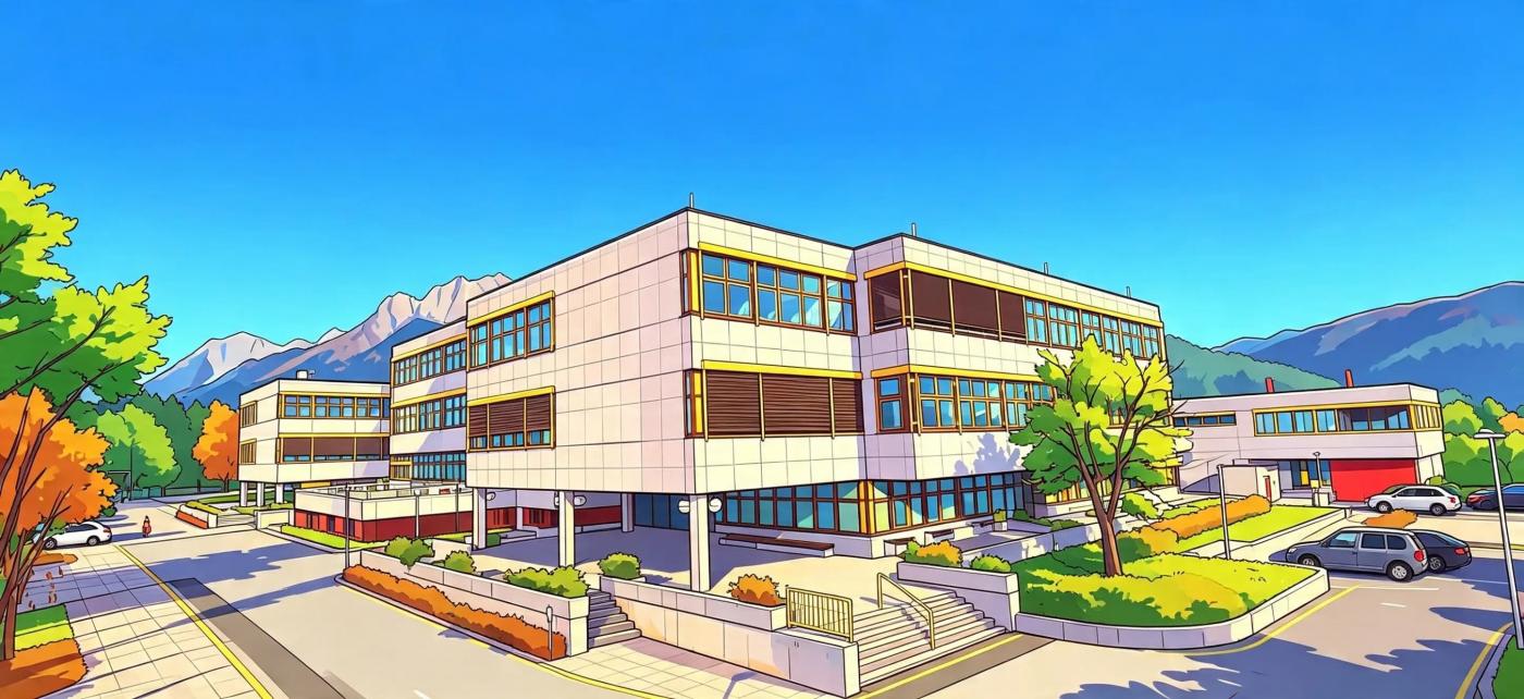 Mittelschule Cartoon