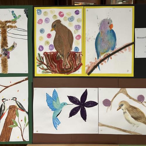 Wasserfarben - Vogel 3C