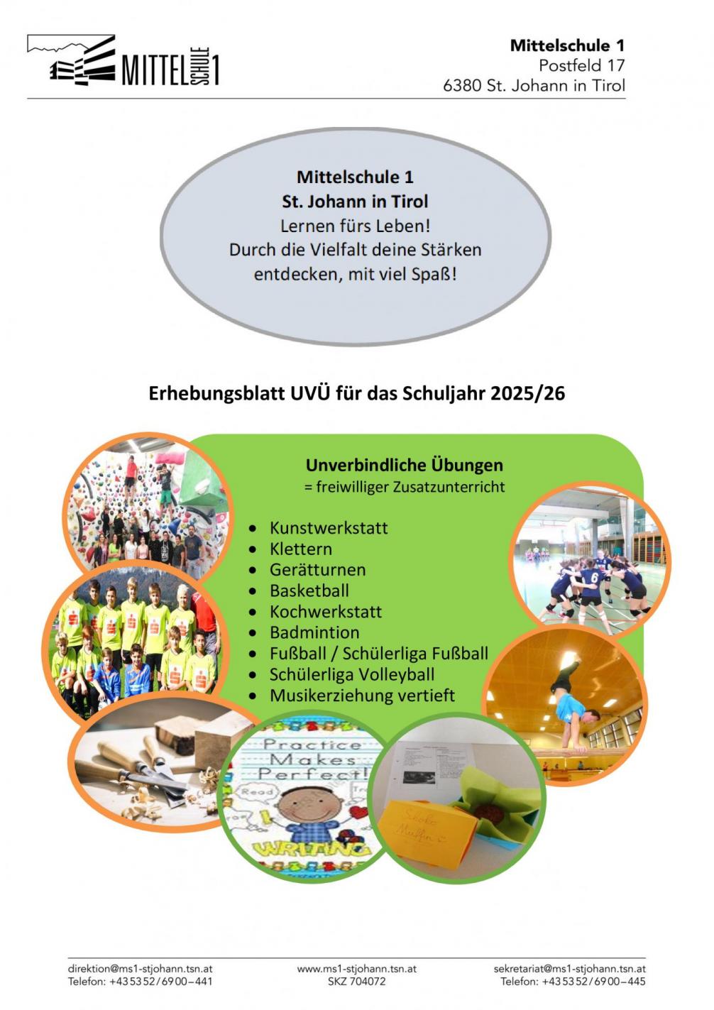 Unverbindliche Übungen SJ 25_26