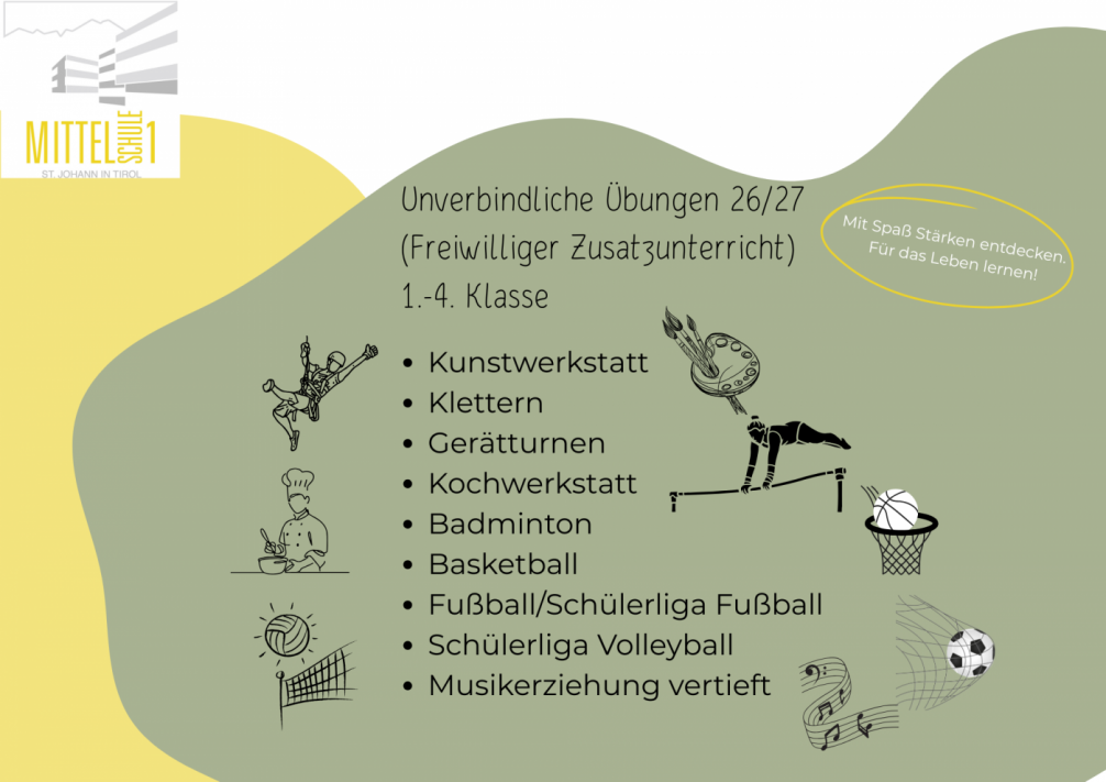 Unverbindliche Übungen Übersicht